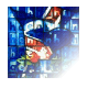 pipng center, etched and painted glass